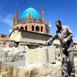 فاز دوم مرمت بخش جنوبی ارگ گنبد سلطانیه آغاز شد
