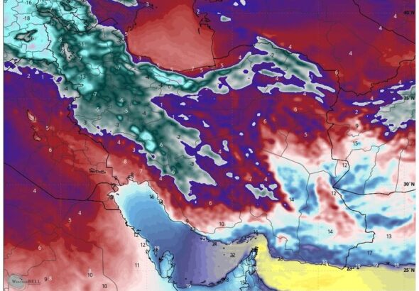ورود سامانه بارشی به شمال و غرب کشور؛ باران و وزش باد شدید در ۱۰ استان